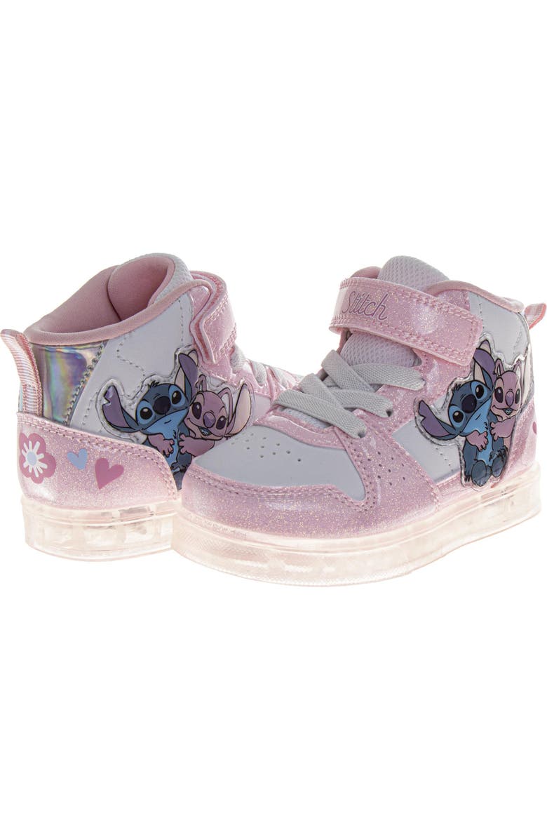 Disney Stitch High Top Boys Sneakers, Alternate, color, Pink White