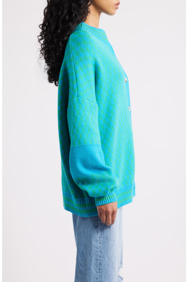 Get What I Want Grandpa Cardigan, Alternate, color, BLUE/ GREEN