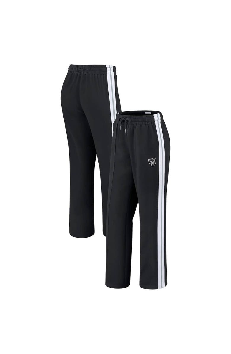 WEAR by Erin Andrews Women's WEAR by Erin Andrews Black Las Vegas Raiders Color-Block Straight Leg Pants, Main, color, Black