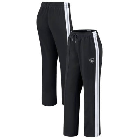 Women's WEAR by Erin Andrews Black Las Vegas Raiders Color-Block Straight Leg Pants