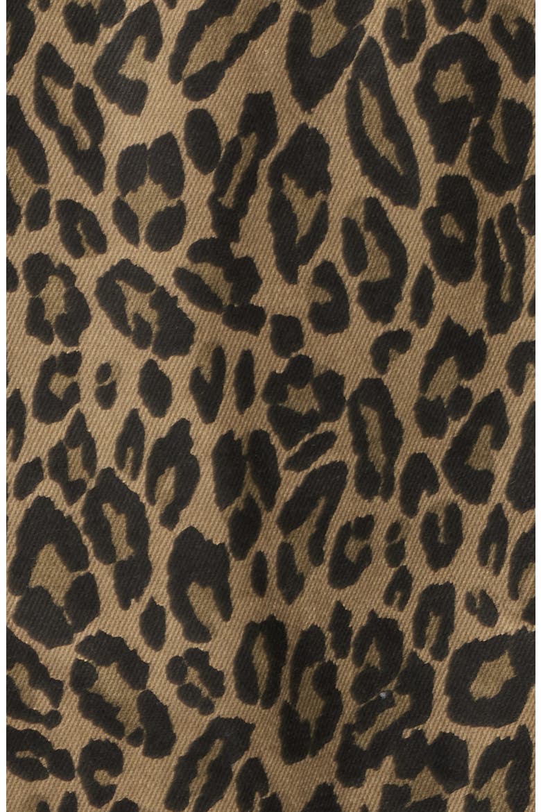 Leopard Print Denim Trucker Jacket, Alternate, color, LEOPARD