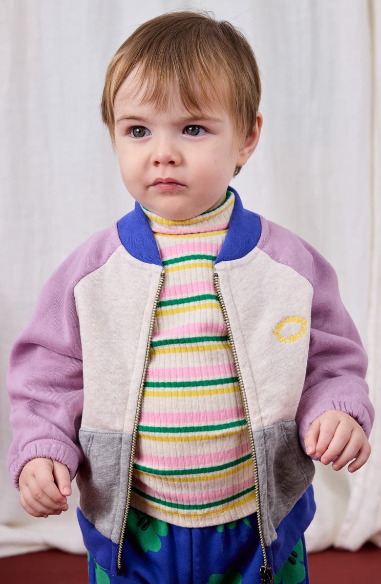 Bobo Choses Stripe Rib Turtleneck Sweater, Alternate, color, Multicolor