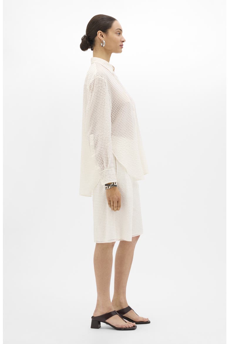 Gingham Blouse, Alternate, color, Off White