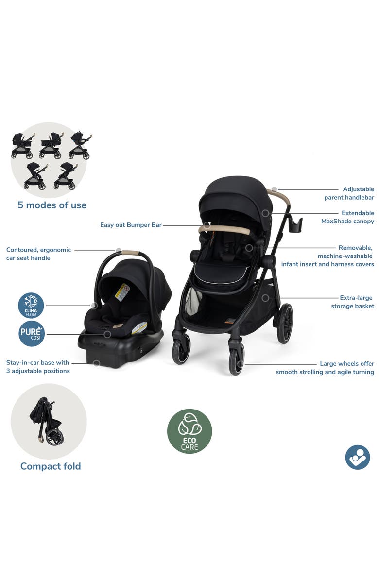 Maxi-Cosi<sup>®</sup> Zelia Pro 5-in-1 Travel System, Alternate, color, Caspian Caviar