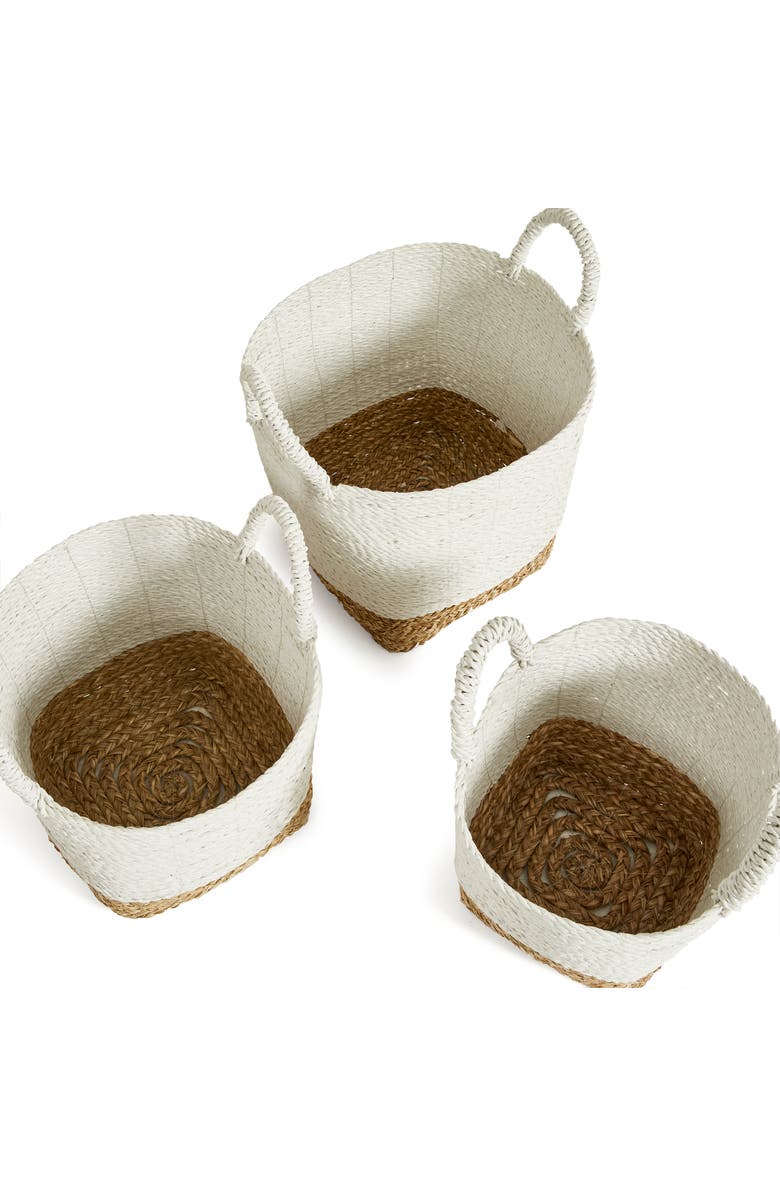 Napa Home & Garden Madura Market Baskets Set of 3, Alternate, color, White