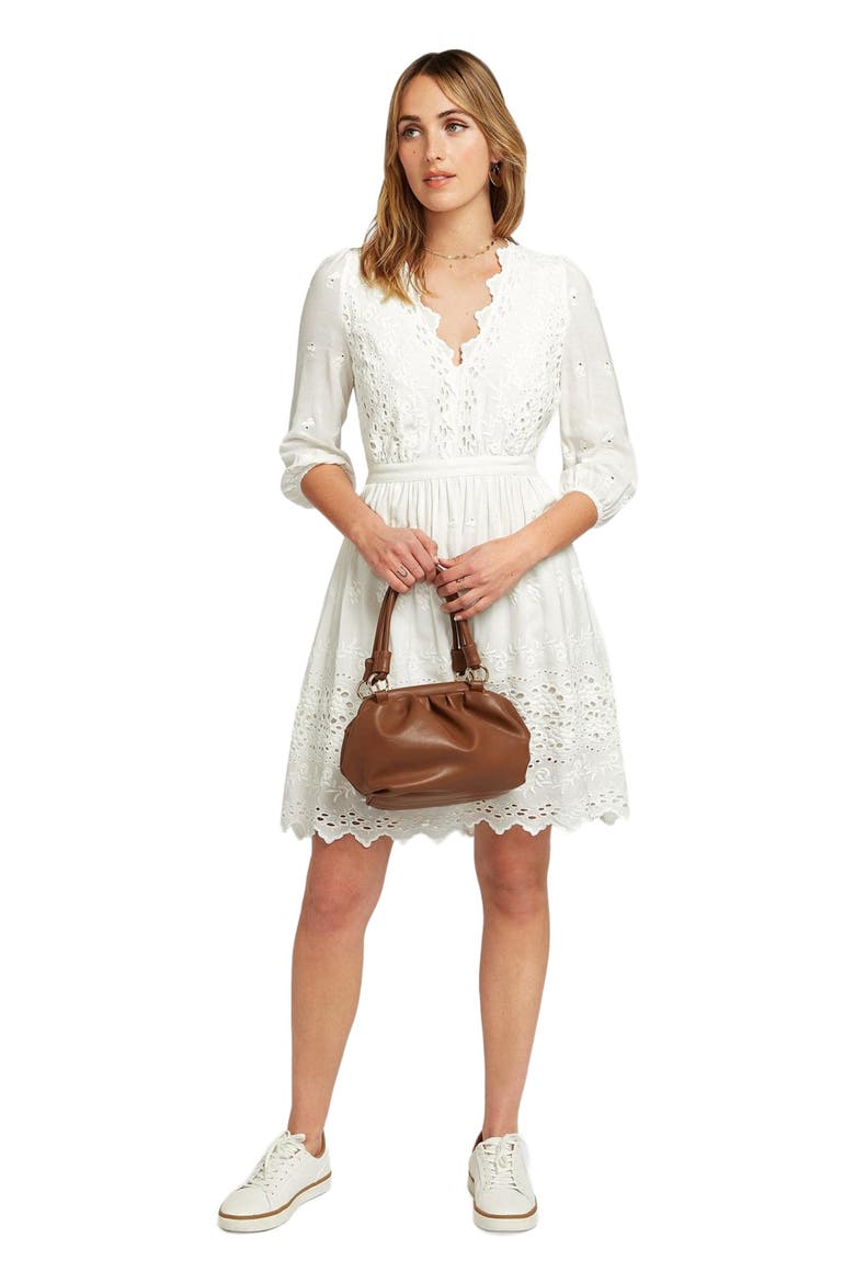 Sweet Talk Eyelet Mini Dress, Alternate, color, White