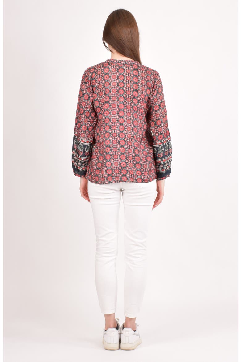 Ayla Muslin Silk Button-Up Top, Alternate, color, Maroon