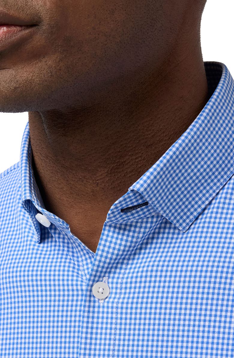Mizzen+Main Leeward Trim Fit Button-Up Shirt, Alternate, color, Skyline Blue Peter Gingham