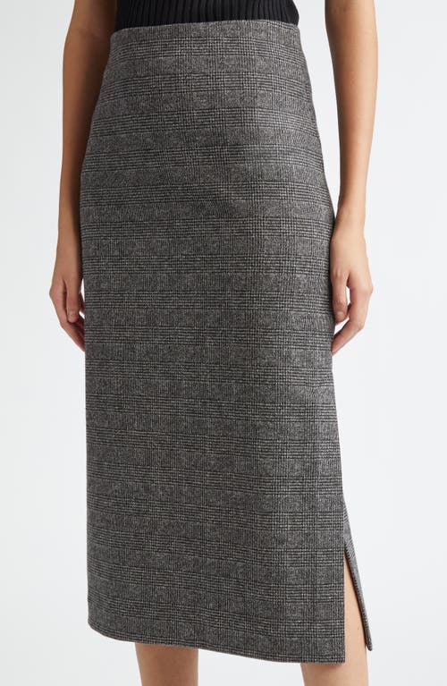VINCE VINCE GLEN PLAID SIDE SLIT MIDI SKIRT