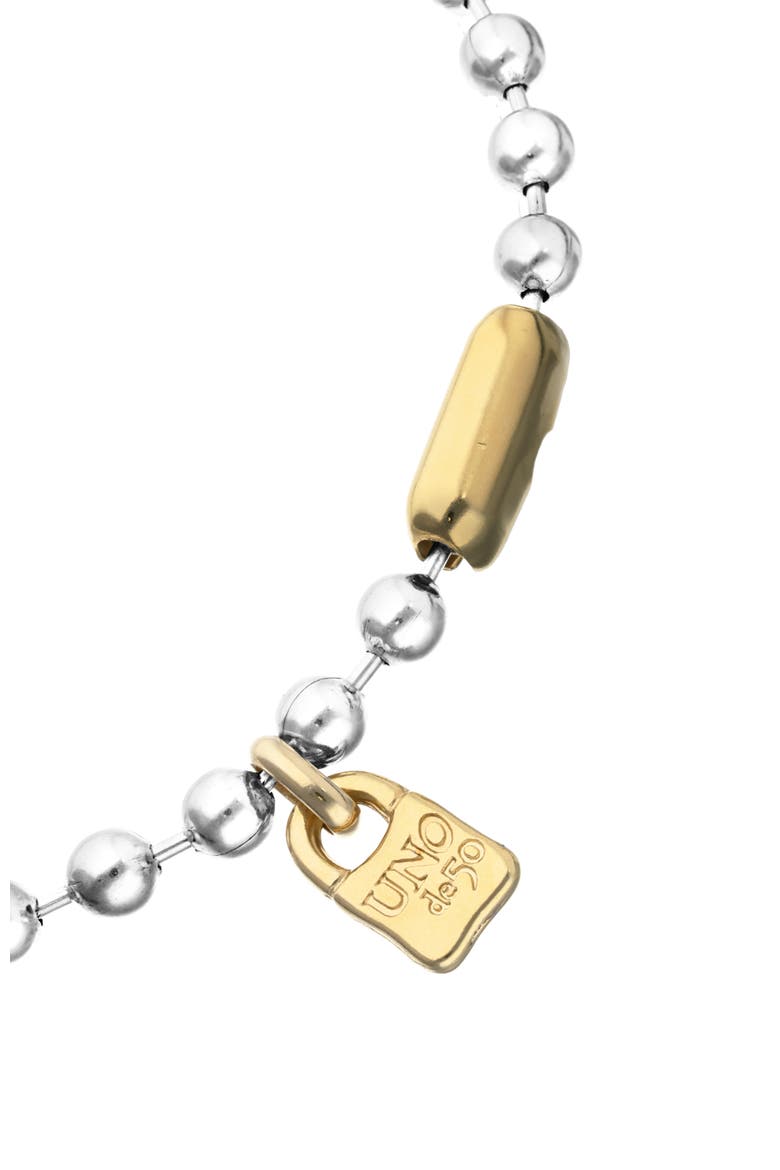 Sterling Silver Plated Ball Necklace, Alternate, color, Silver and Gold