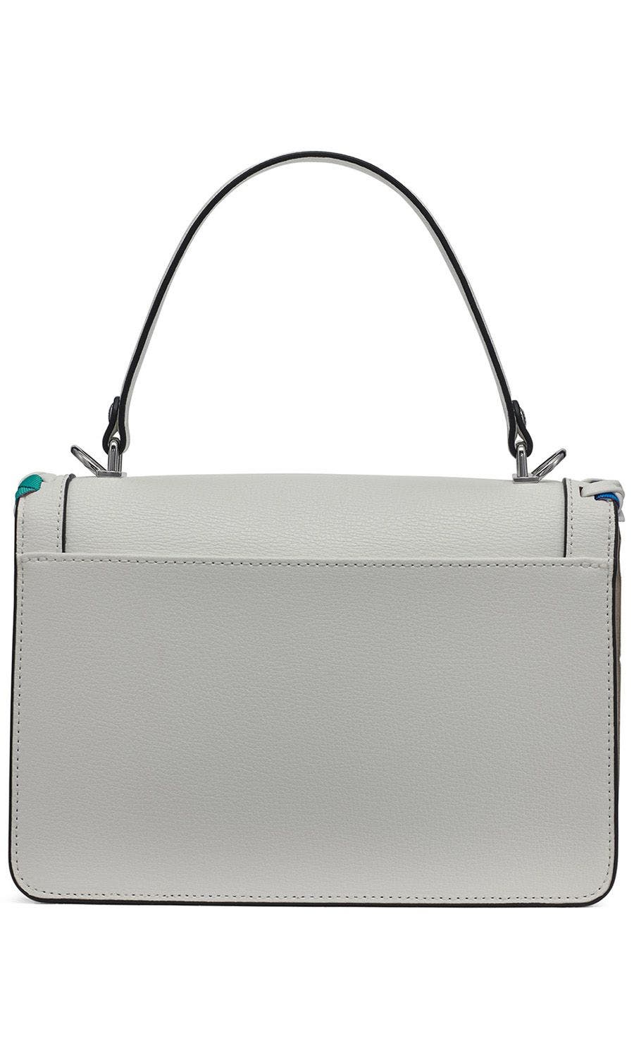 KARL LAGERFELD PARIS Simone Front Flap Crossbody, Alternate, color, Winter White Multi