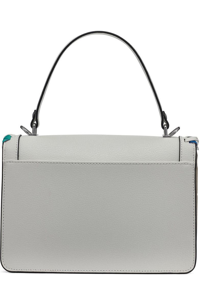 KARL LAGERFELD PARIS Simone Front Flap Crossbody, Alternate, color, Winter White Multi