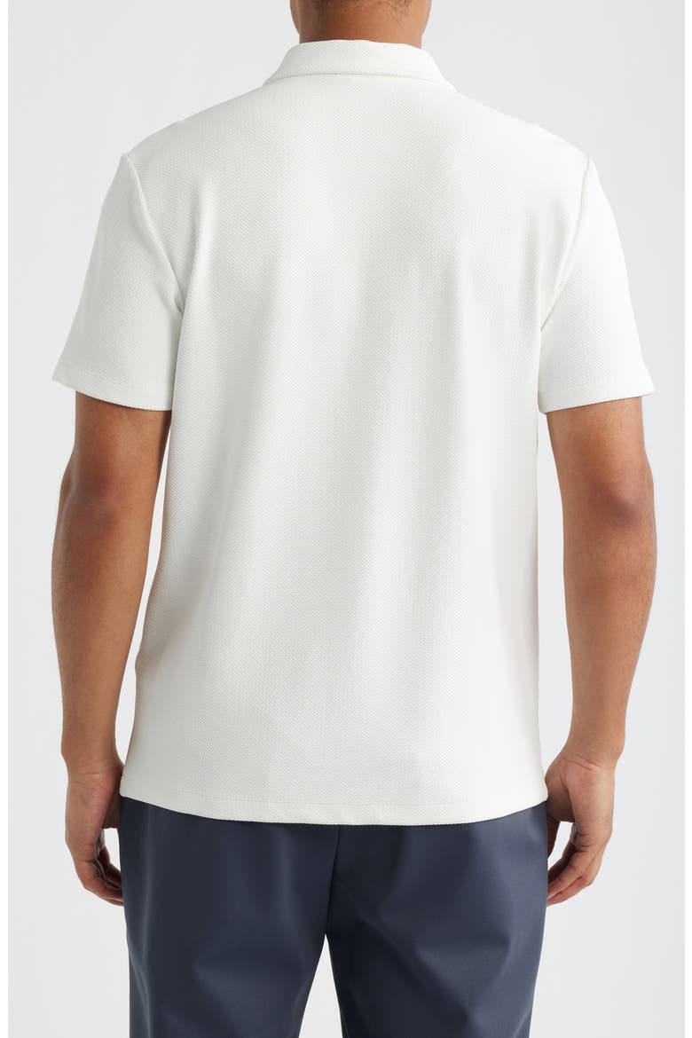 Forno Jacquard Half Zip Polo, Alternate, color, WHITE
