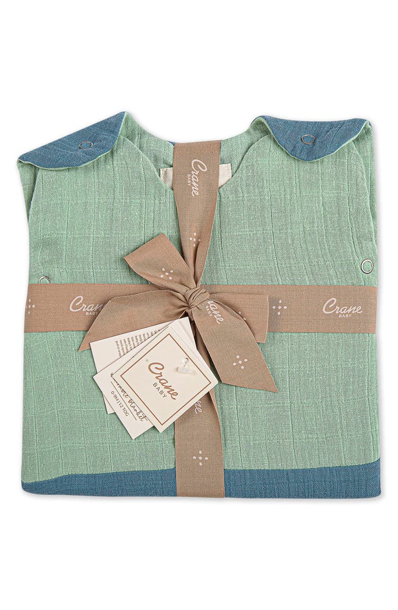 CRANE BABY Cotton Wearable Blanket, Alternate, color, Blue/Green