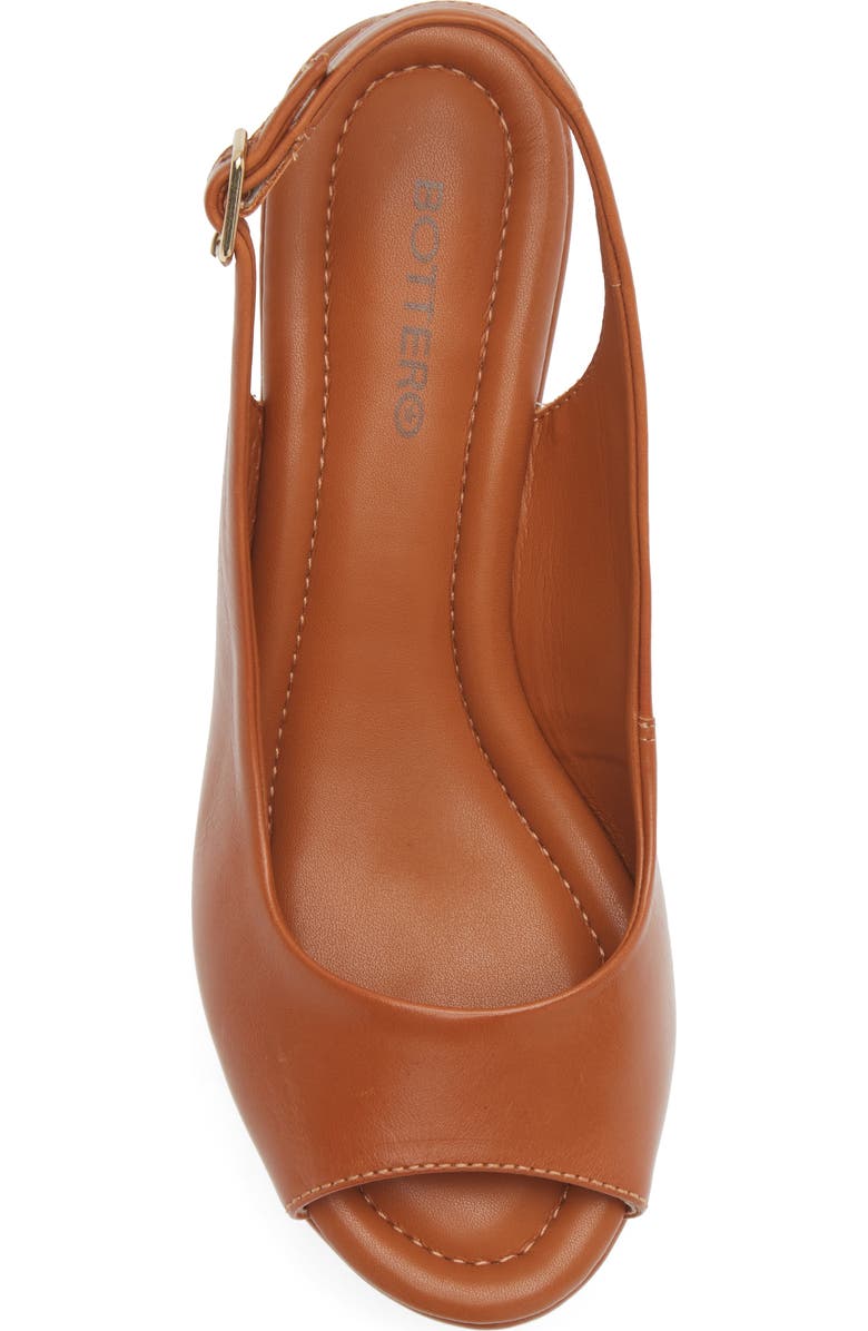 Bottero Slingback Peep Toe Wedge, Alternate, color,