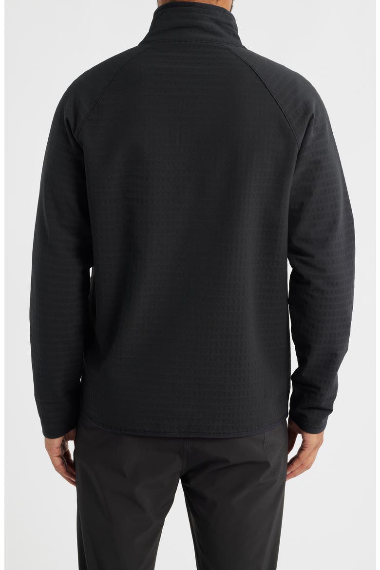 Bonded Grid Fleece Zip Jacket, Alternate, color, BLACK