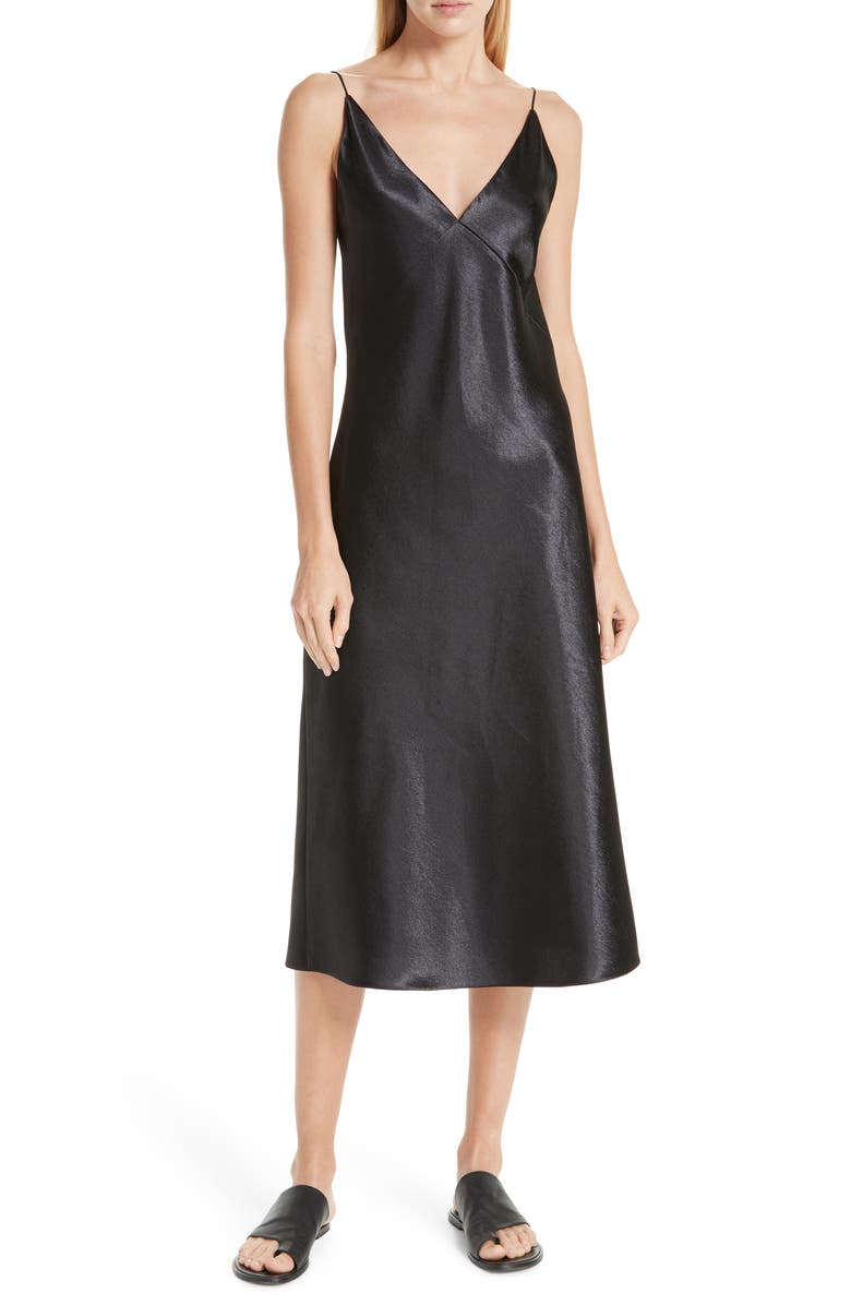 Vince V-neck Bias Cut Dress, Main, color,