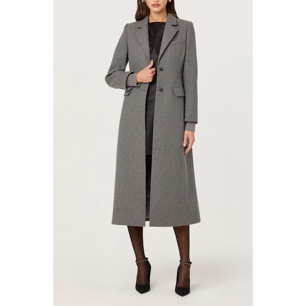 Astr The Label Melisse Longline Coat In Gray