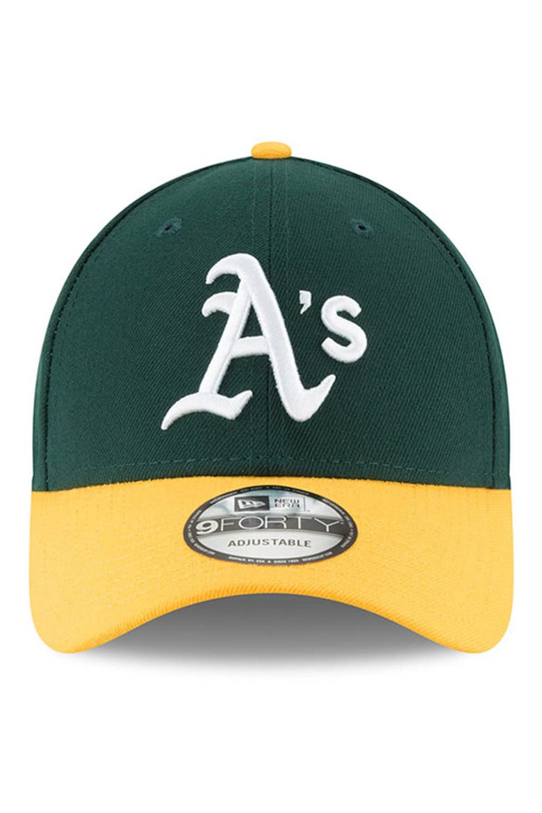 Men's New Era Green Oakland Athletics League 9FORTY Adjustable Hat, Alternate, color, GREEN