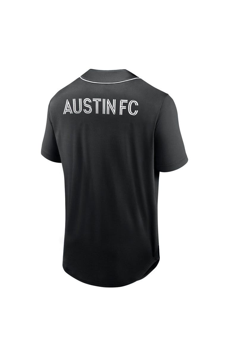 FANATICS Men's Fanatics Branded Black Austin FC Third Period Fashion Baseball Button-Up Jersey, Alternate, color, 