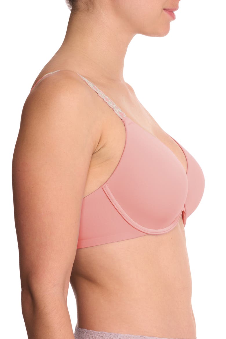 Pure Luxe Underwire T-Shirt Bra, Alternate, color, DELICATE PINK/ WARM WHITE
