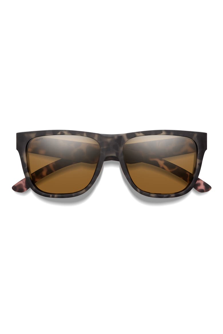 Lowdown 2 55mm ChromaPop™ Polarized Square Sunglasses, Main, color, SALT HAZE / GLASS BROWN
