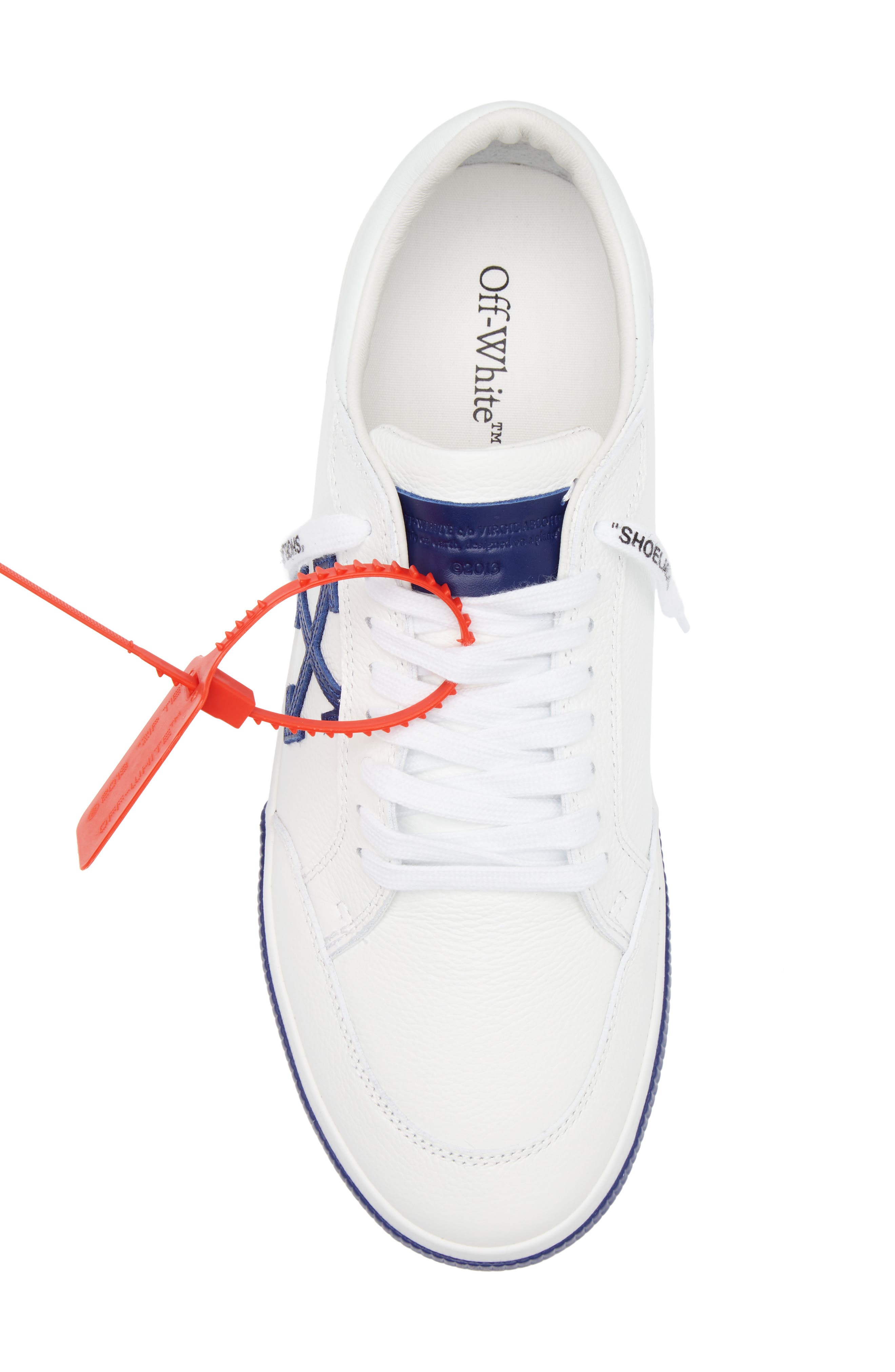 Off-White Vulc Low Cut Sneaker, Alternate, color, White - Medium Blue