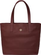 GORSKI Leather Tote Bag with Removable Zipped Pouch