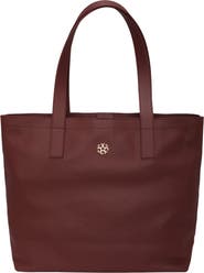 GORSKI Leather Tote Bag with Removable Zipped Pouch