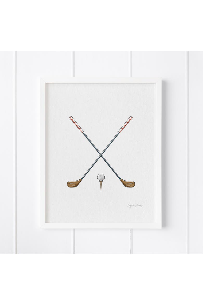 Golf Framed Museum Quality 8" x 10" Art Print, Main, color, Multicolored