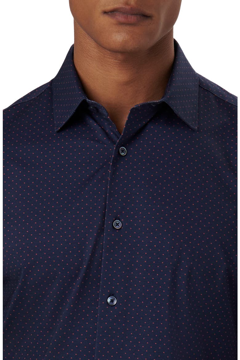 James OoohCotton® Dot Button-Up Shirt, Alternate, color, NAVY