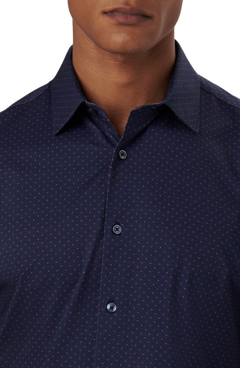 Bugatchi James OoohCotton<sup>®</sup> Dot Button-Up Shirt, Alternate, color, 