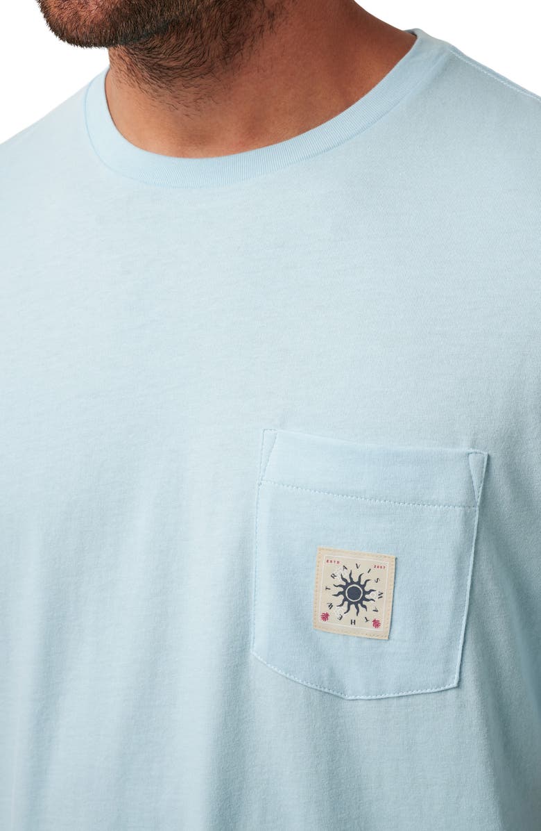 TravisMathew Euro Trip Pocket Graphic T-Shirt, Alternate, color, Cory Blue
