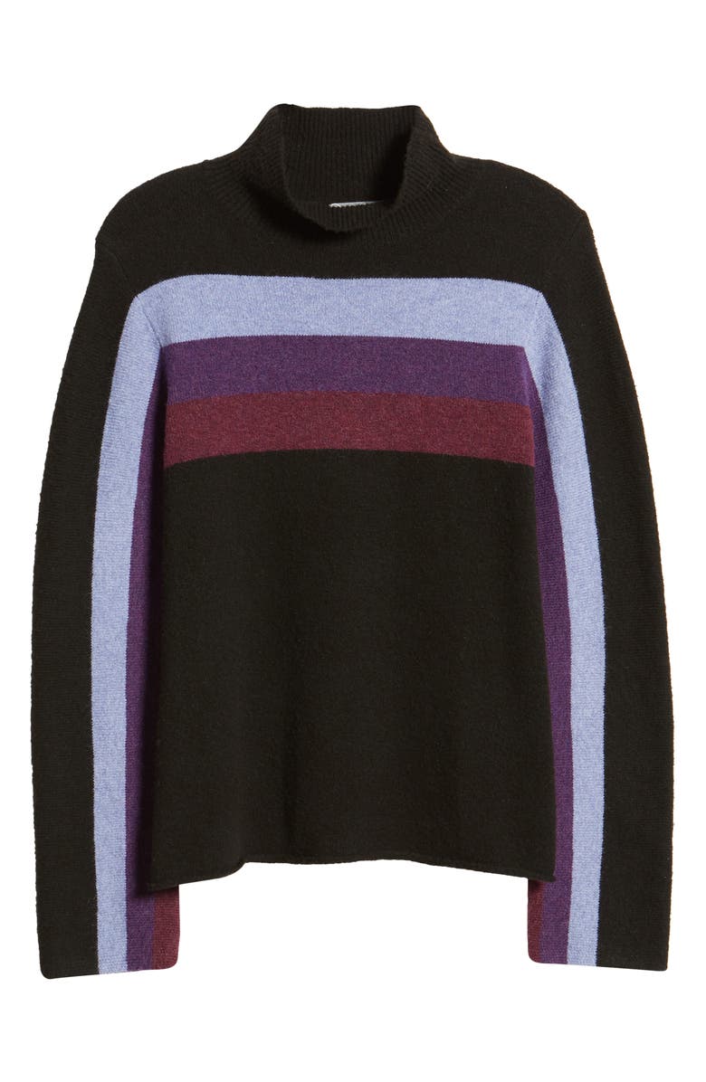 Wit & Wisdom Stripe Detail Mock Neck Sweater, Alternate, color,