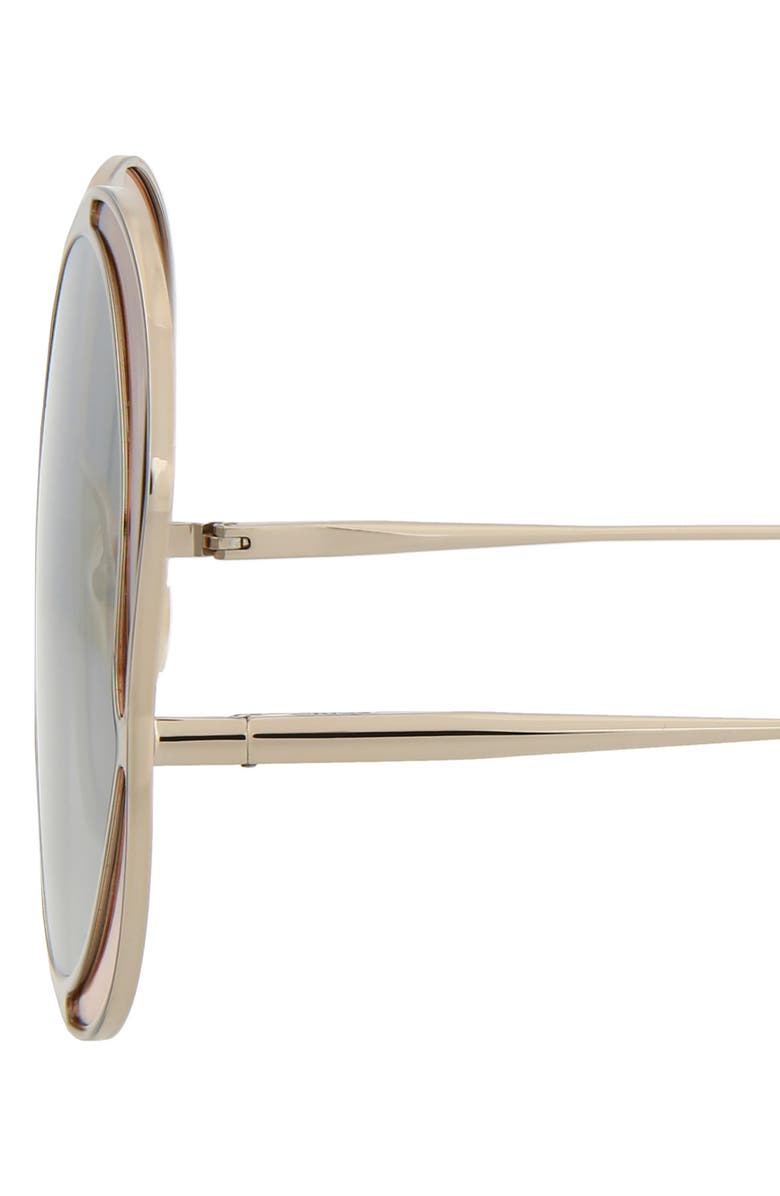 Chloé 60mm Oversize Round Sunglasses, Alternate, color, Gold Grey