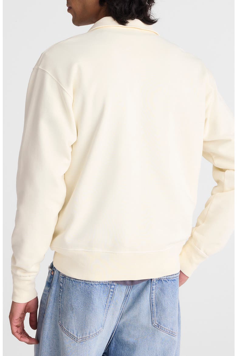 Quarter Zip Loopback Terry Sweatshirt, Alternate, color, VINTAGE CANVAS