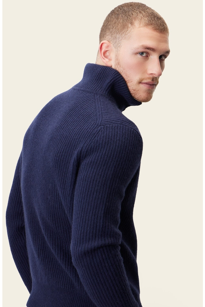 Shane Cashmere Quarter Zip Pullover, Alternate, color, Navy