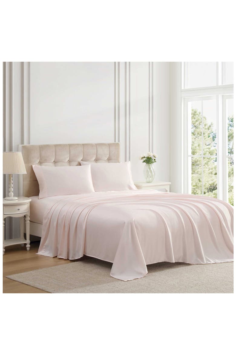Satin Bliss Solid Sheet Set, Alternate, color, LIGHT PINK