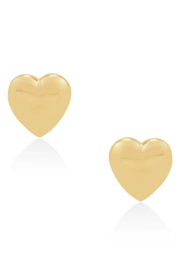 Frankie & Zoe Puffed Heart Stud Earrings