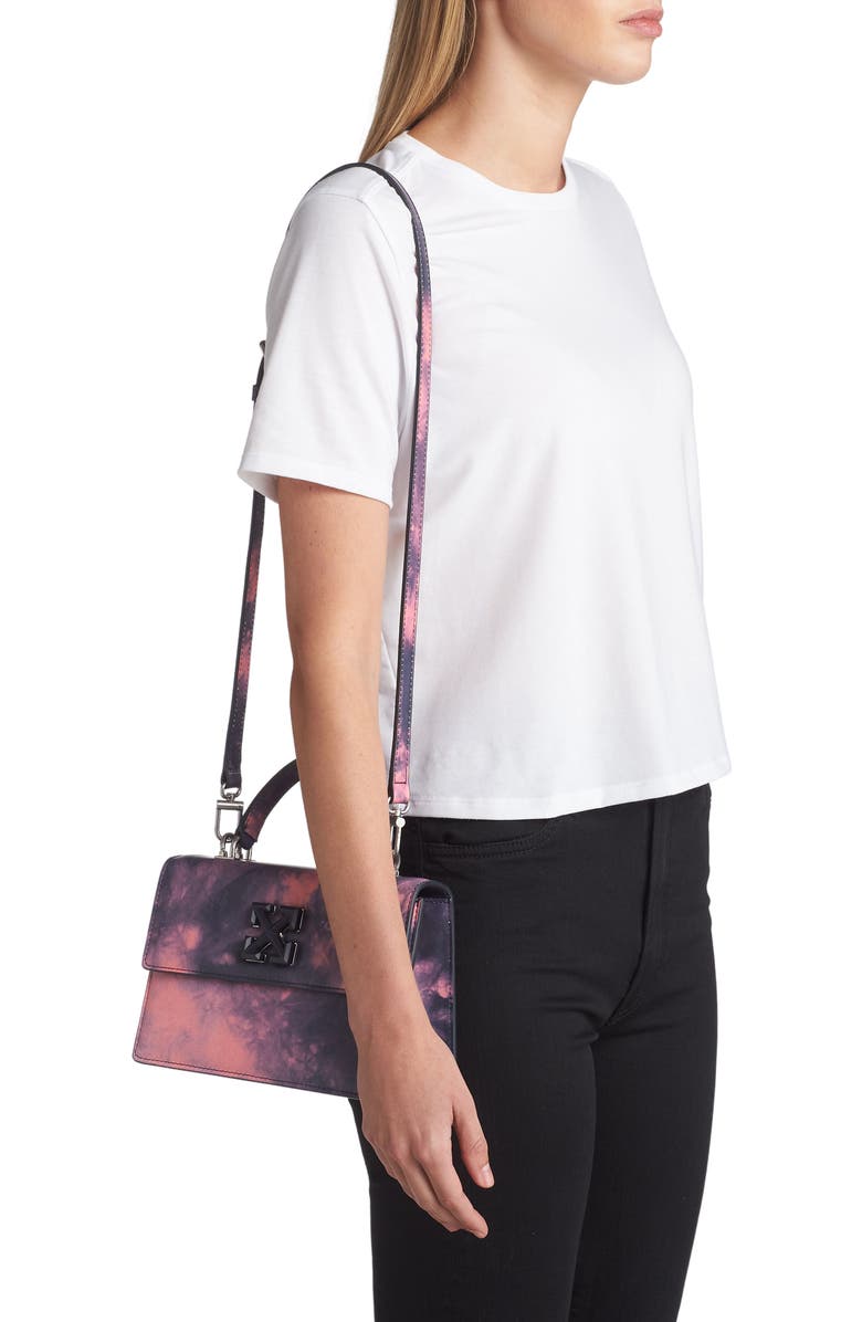 Off-White Jitney Logo Leather Handbag, Alternate, color,