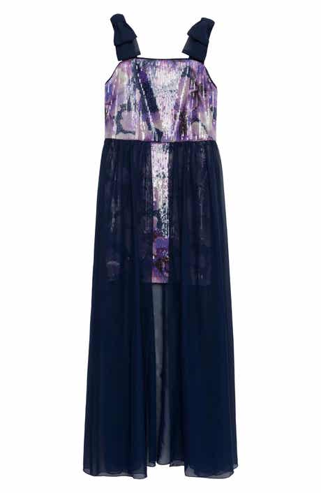 Speechless Kids' Print Sequin Walk Thru Party Dress