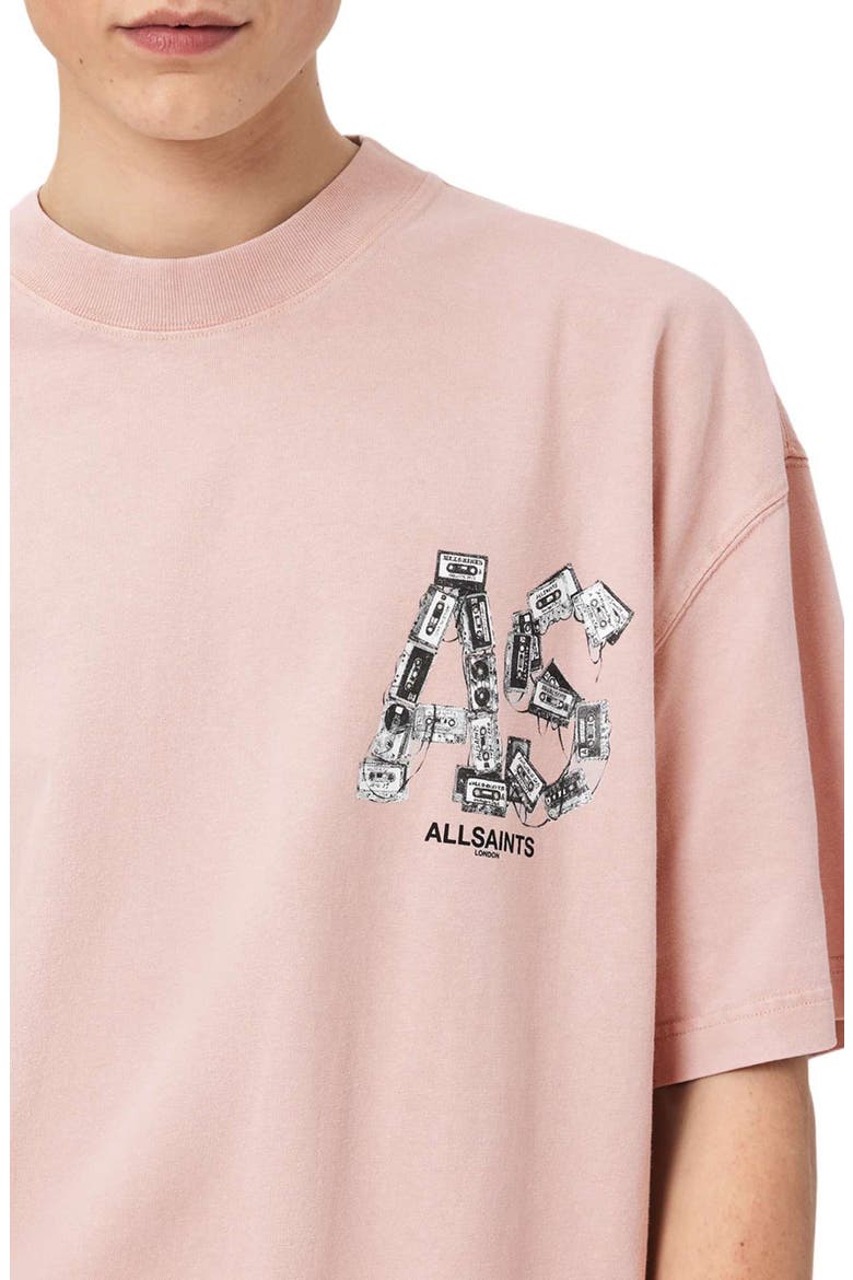 Mixtape Cotton Graphic T-Shirt, Alternate, color, SUNBAKED PINK