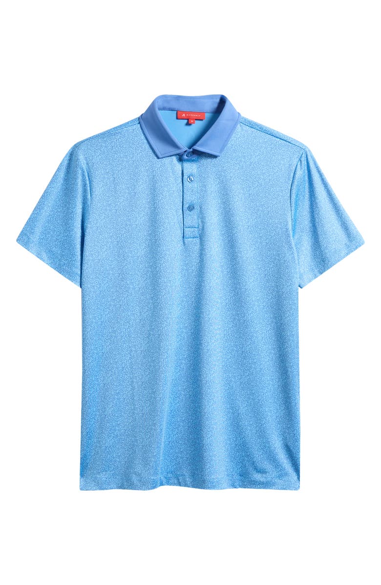 Redvanly Alma Floral Performance Polo, Alternate, color, Iceberg