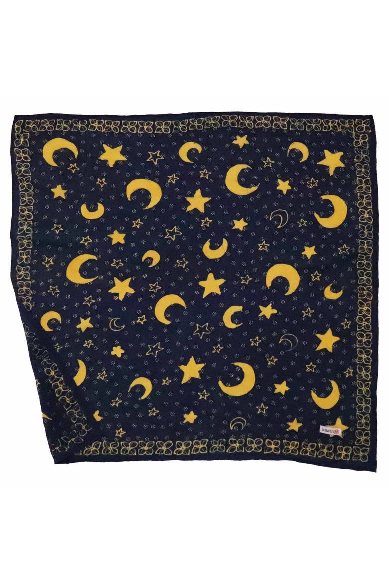 Full Hand Drawn Batik Tulis Bandana, Main, color, Celestial Blue