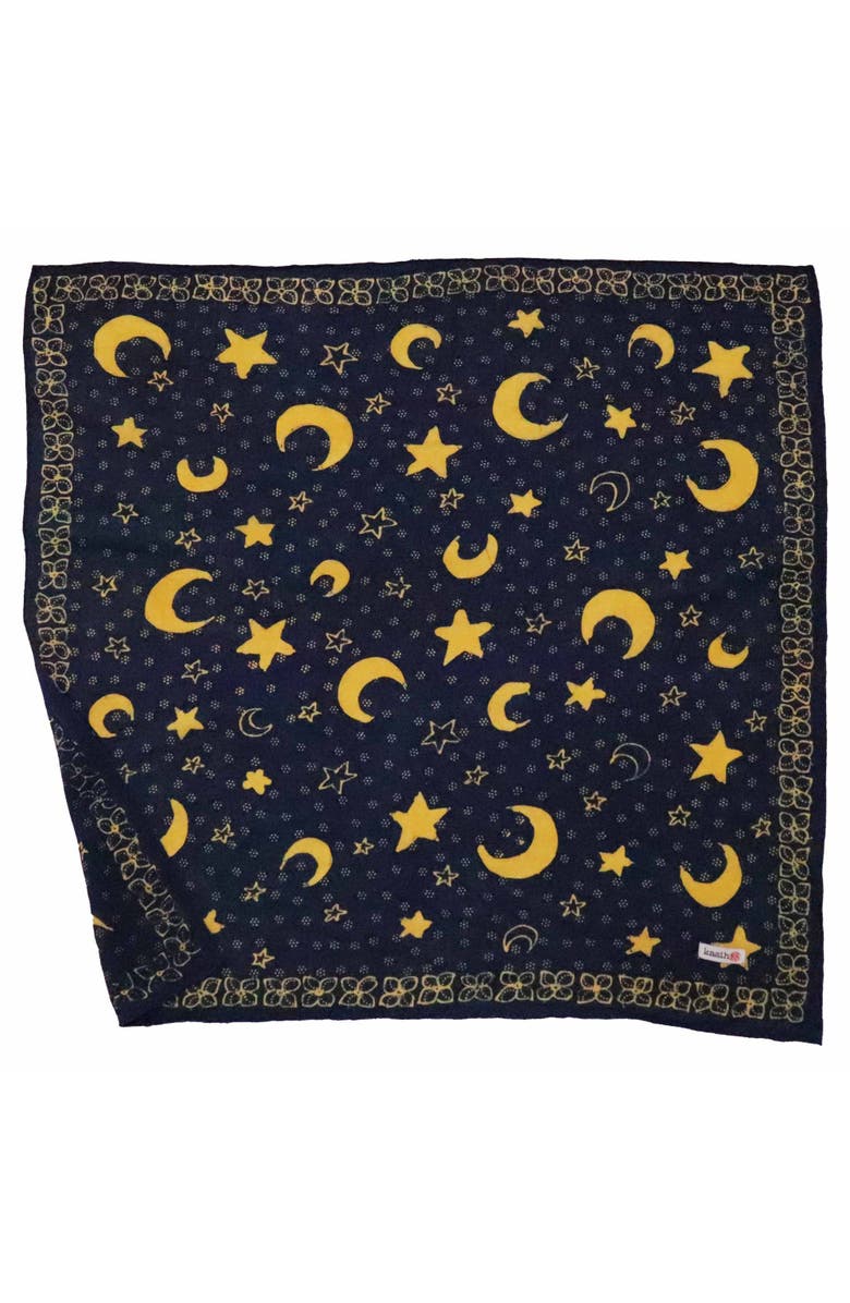 Kasih Co-op Full Hand Drawn Batik Tulis Bandana, Main, color, Celestial Blue
