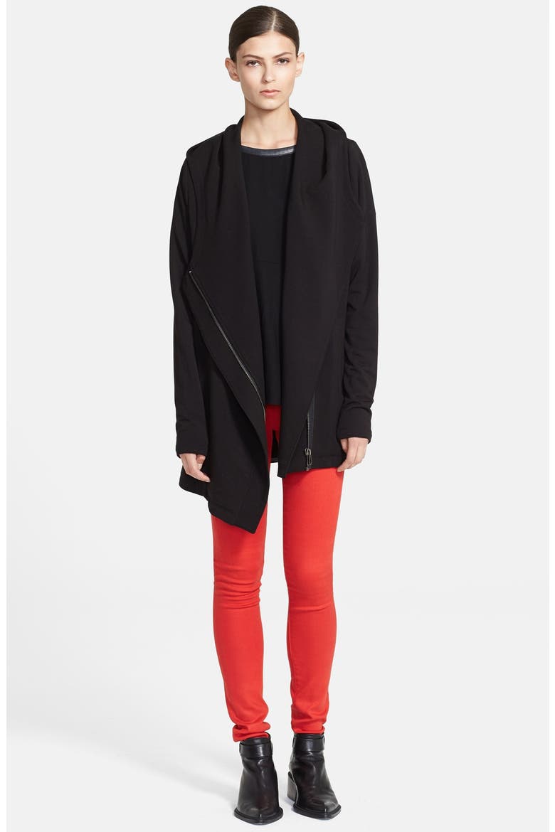 'Villous' Hooded Cardigan, Alternate, color, BLACK