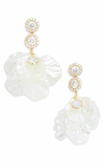 Nadia Flower Petal Drop Earrings