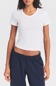 SKIMS Worn In Jersey V-Neck Baby Tee