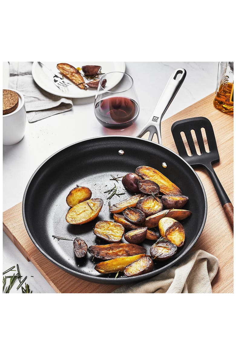 Motion Hard Anodized Aluminum Nonstick Fry Pan 3-Piece Set, Alternate, color, ALUMINUM