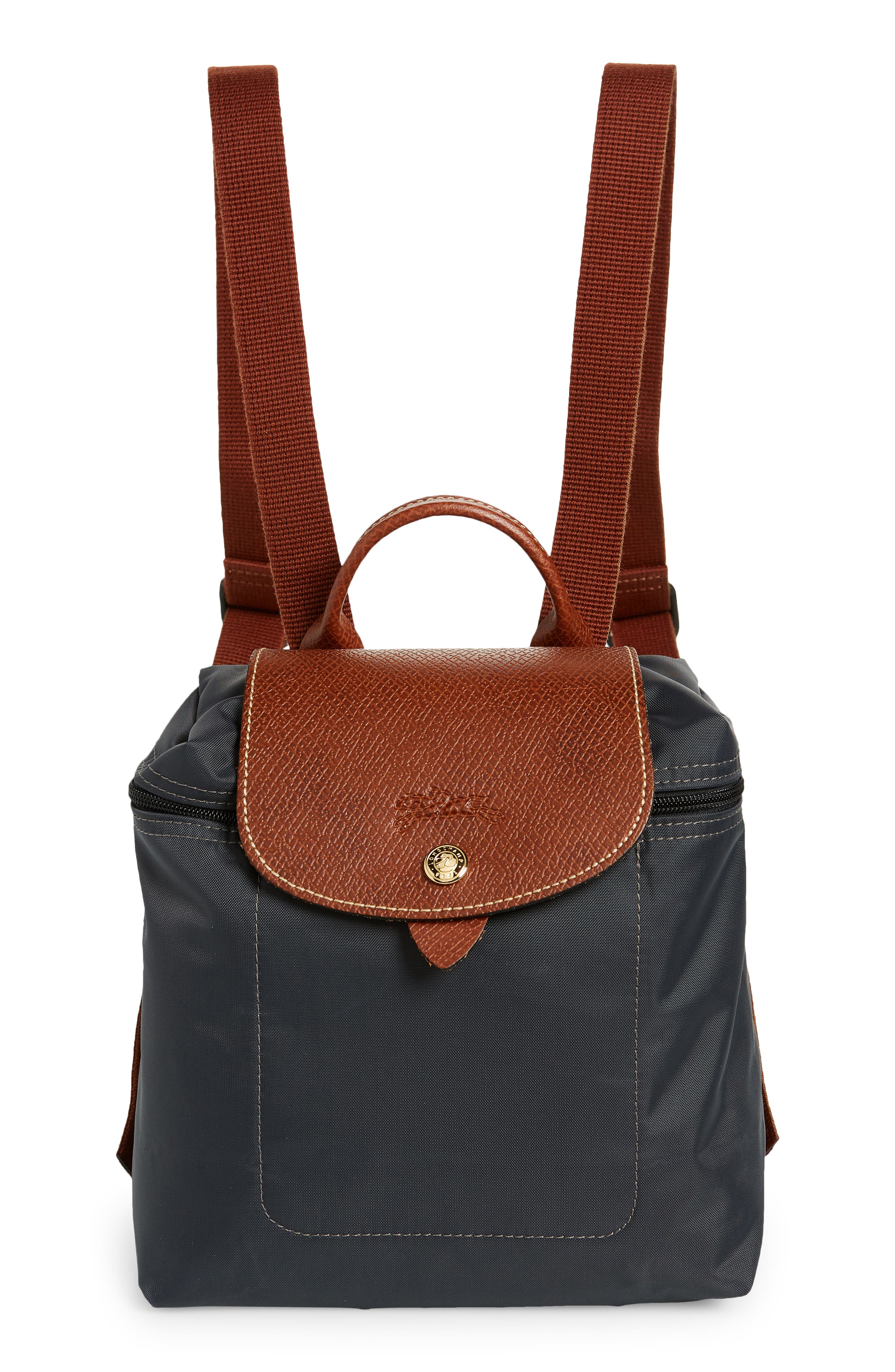 Mini Le Pliage Canvas Backpack, Main, color, GUNMETAL